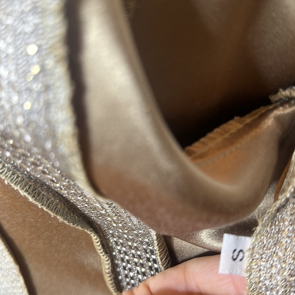 Damianou Skirt Set Gold Champagne Beige Size Small - Picture 9 of 12